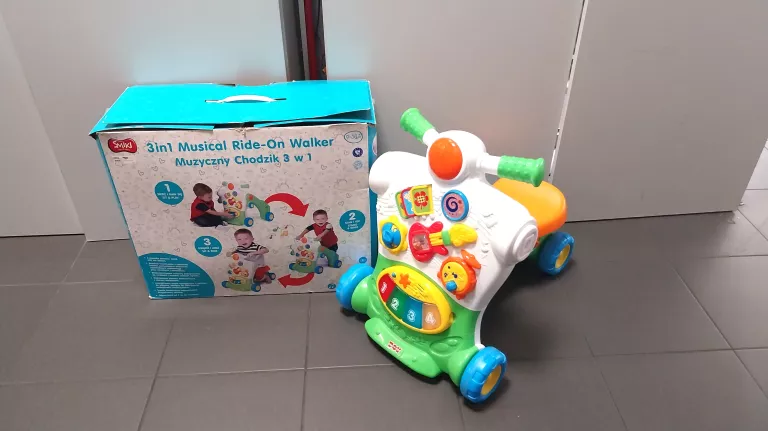 3IN1 MUSICAL RIDE-ON WALKER CHODZIK SMIKI 3W1