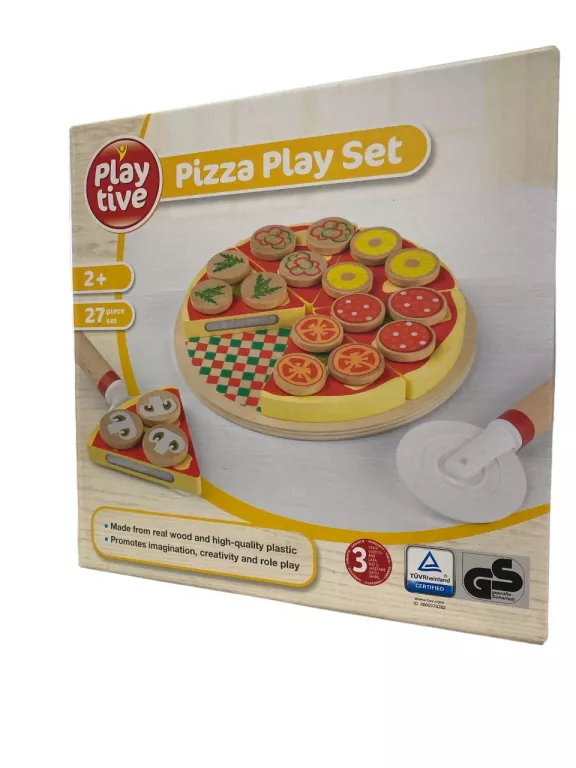 PIZZA URODZINOWY ZESTAW Z DREWNA PLAYTIVE