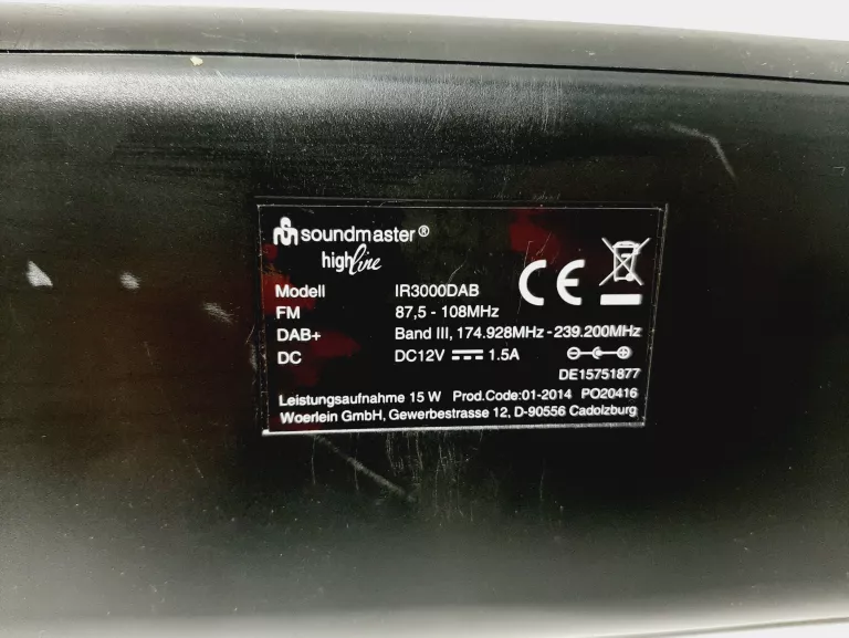 RADIO SOUNDMASTER IR 3000 DAB