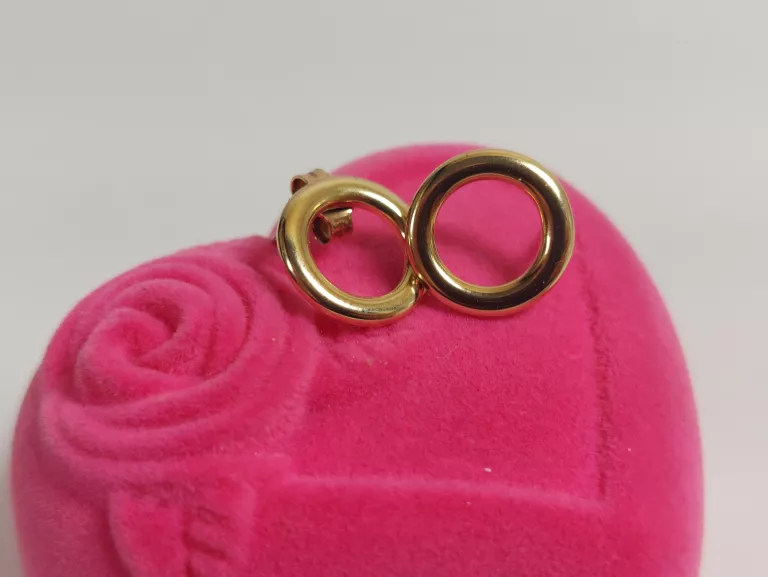 ZŁOTE KOLCZYKI KÓLKA PR.585 ŚR.1,3CM W:1,32G