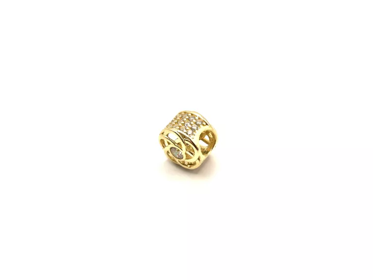 ZAWIESZKA CHARMS CYRKONIE ZIELONE OCZKO 585 1,62 G