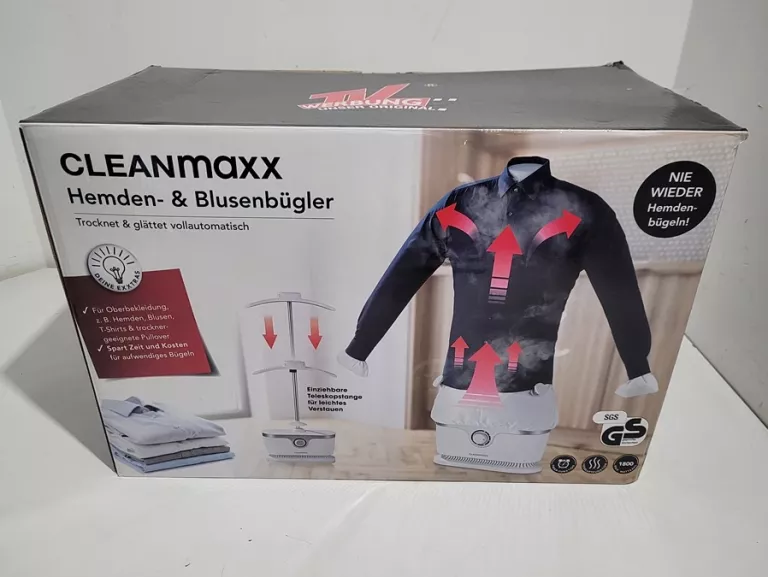 STEAMER PAROWNICA DO UBRAŃ CLEANMAXX MODEL DS96R-0D51 1800W ZESTAW