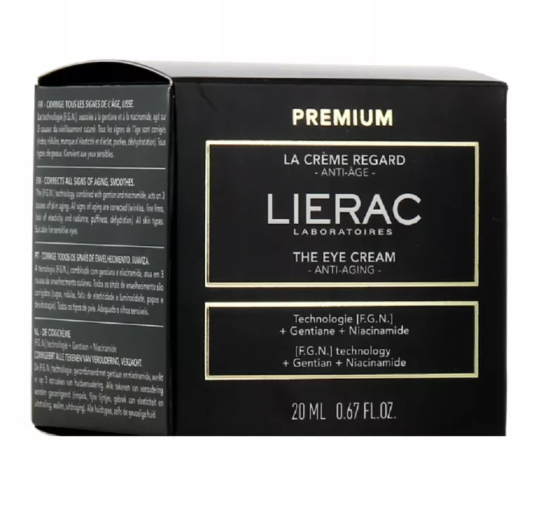 LIERAC PREMIUM PRZECIWZMARSZCZKOWY KREM POD OCZY 20 ML