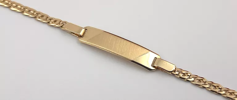 ZŁOTA BRANSOLETKA 'BLASZKA' P585 2,82G 13-15CM