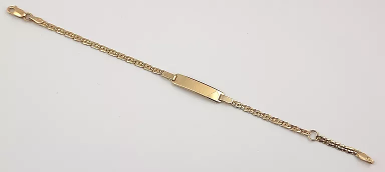 ZŁOTA BRANSOLETKA 'BLASZKA' P585 2,82G 13-15CM