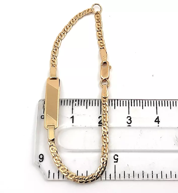 ZŁOTA BRANSOLETKA 'BLASZKA' P585 2,82G 13-15CM