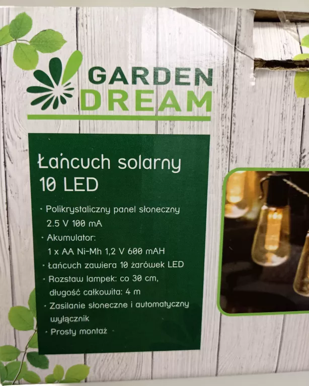 ŁAŃCUCH SOLARNY 10 LED GARDEN DREAM