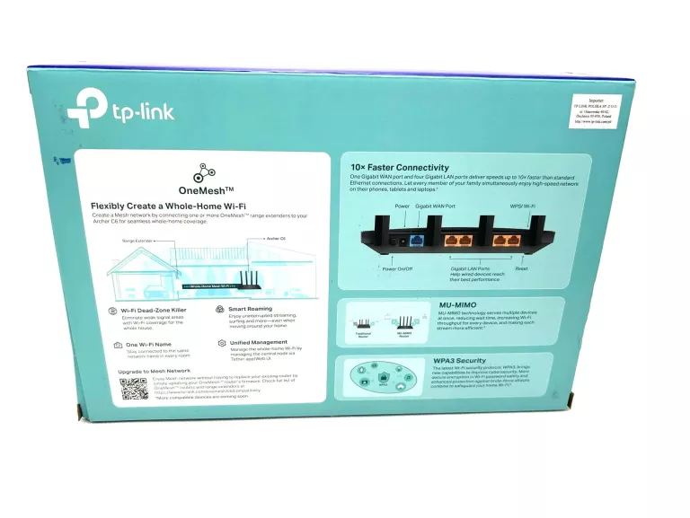 MOCNY ROUTER WIFI TP-LINK ARCHER C6 WIFI AC1200 V4.0
