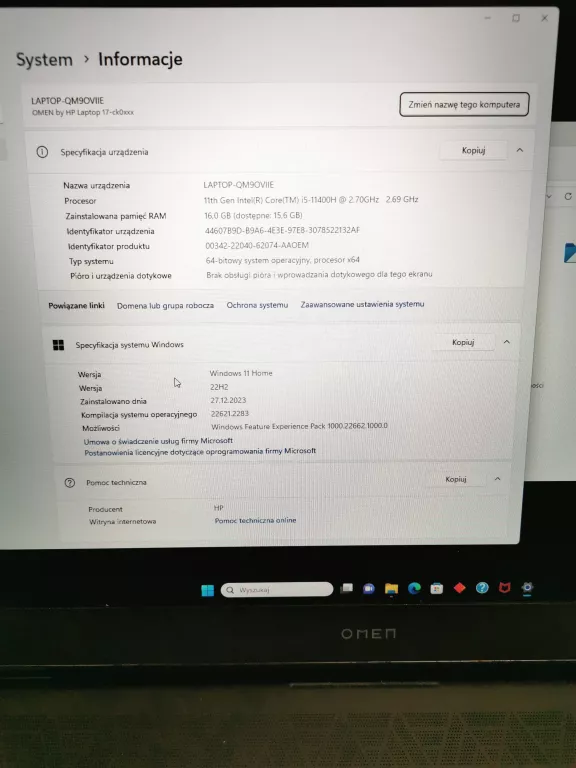 laptop-hp-omen-17-ck0720nw-seria-procesora-intel-core-i5