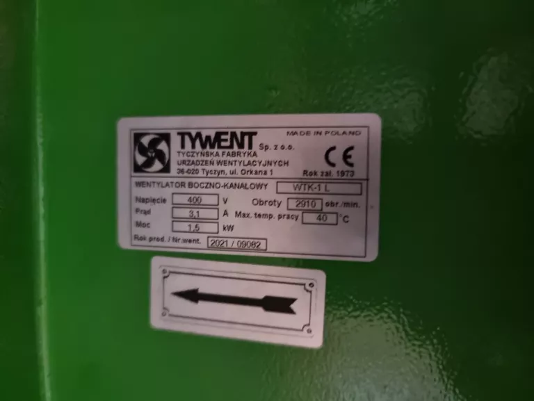 WENTYLATOR DO TRANSPORTU TROCIN WTK-1 L