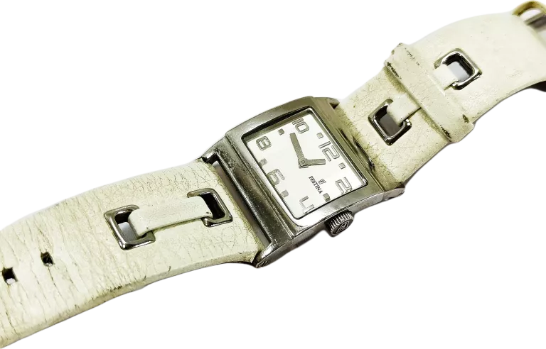 WYJĄTKOWY ZEGAREK DAMSKI FESTINA F16475 BIAŁA SKÓRZANA BRANSOLETA