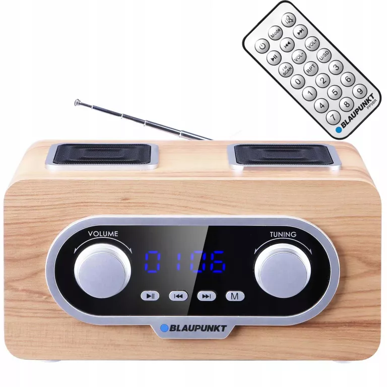 PRZENOŚNE RADIO BLAUPUNKT PP5.2CR RETRO AKUMULATOR PILOT FM/MP3/USB/AUX