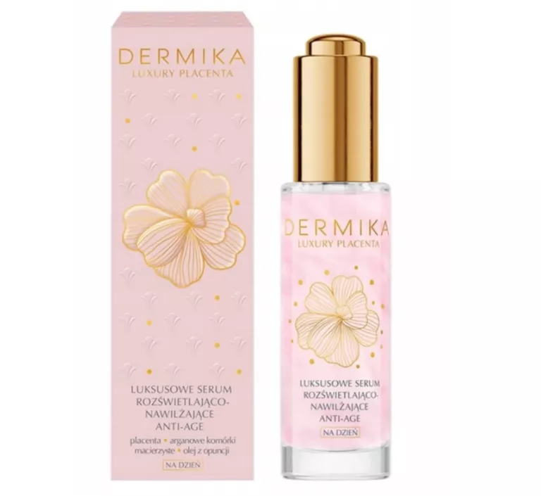 DERMIKA LUXURY PLACENTA LUKSUSOWE SERUM ROZŚWIETLAJĄCO-NAWILŻAJĄCE 30ML