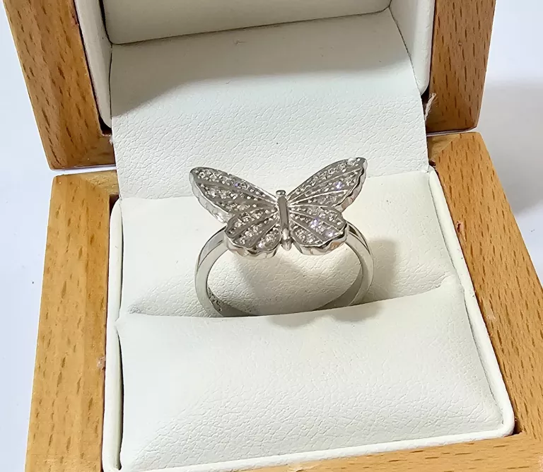 925 UROCZY PIERŚCIONEK MOTYL R.15/3,7G