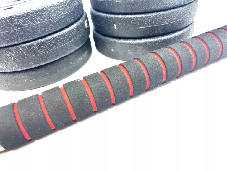 SZTANGA + OBCIĄŻENIA BITUMICZNE 10KG