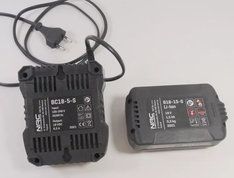 ZESTAW AKUMULATOR NAC B18-15-S +BATERIA