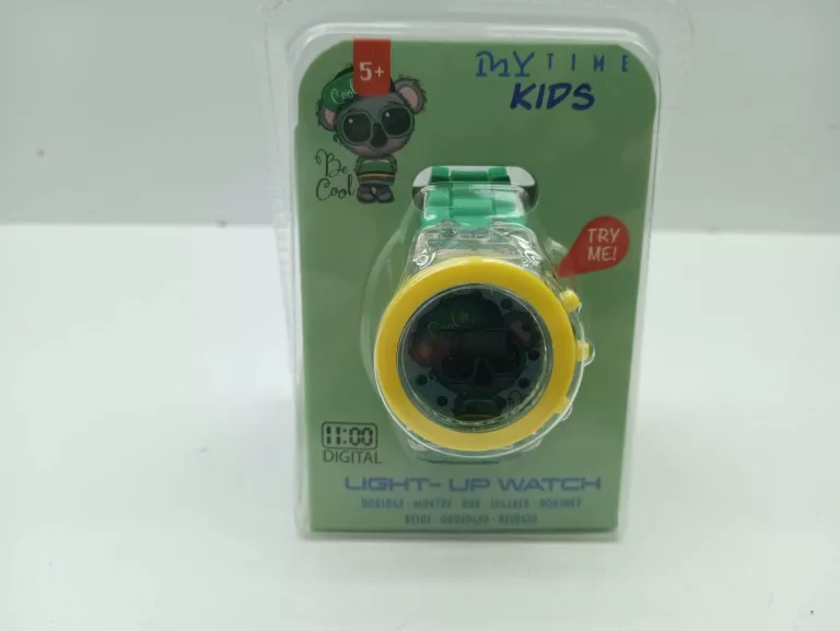 MY TIME KIDS ZEGAREK DZIECIĘCY LED PODŚWIETLANY CYFROWY KOALA ZIELONY