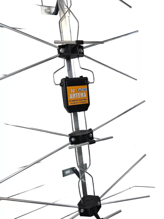 MOCNA ANTENA TV SIATKOWA DVB-T2 Z DIPOLEM SZEROKOPASMOWA MUX-8