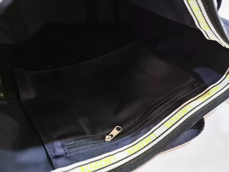 TOREBKA LACOSTE MARINE 166 JAUNE FLUO SHOPPER TORBA NA ZAKUPY NF3619YA