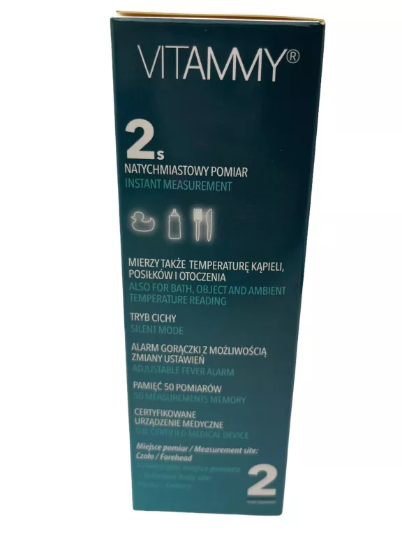 TERMOMETR BEZDOTYKOWY VITAMMY 8813/PUDEŁKO