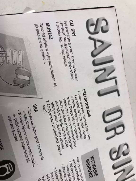 GRA PLANSZOWA CAINT OR SINNER WYKRYWACZ KŁAMSTW