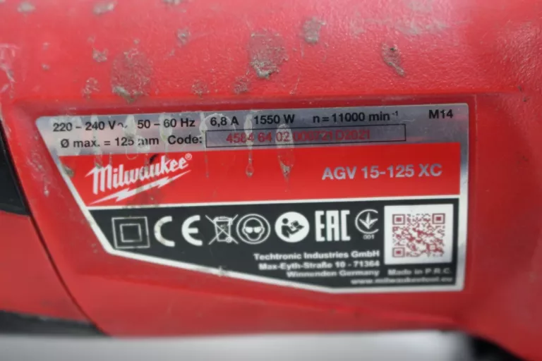 MILWAUKEE AGV 15-125 XC DEG-SET SZLIFIERKA KĄTOWA