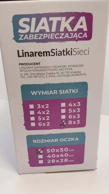 ZESTAW SIATKA NA BALKON DLA KOTA 8X3 BEZ WIERCENIA MARKA 'BEZPIECZNE KOTY'