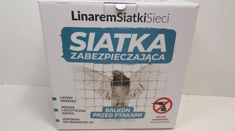 ZESTAW SIATKA NA BALKON DLA KOTA 8X3 BEZ WIERCENIA MARKA 'BEZPIECZNE KOTY'