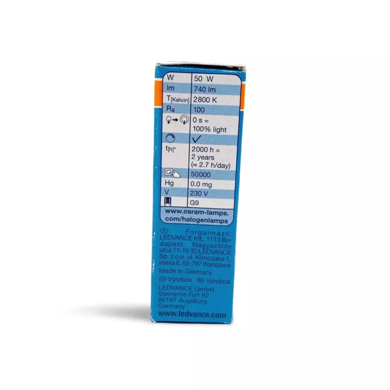 OSRAM -HALOPIN ECO 66748 -230V 50W = 60W G9 740 LM 2800K