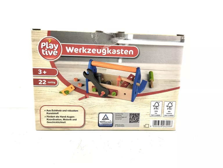 ZESTAW DREWNIANY SKRZYNKA Z NARZĘDZIAMI PLAYTIVE LIDL