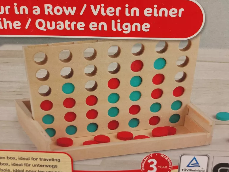 DREWNIANE CZTERY W RZĘDZIE GRA PLAYTIVE