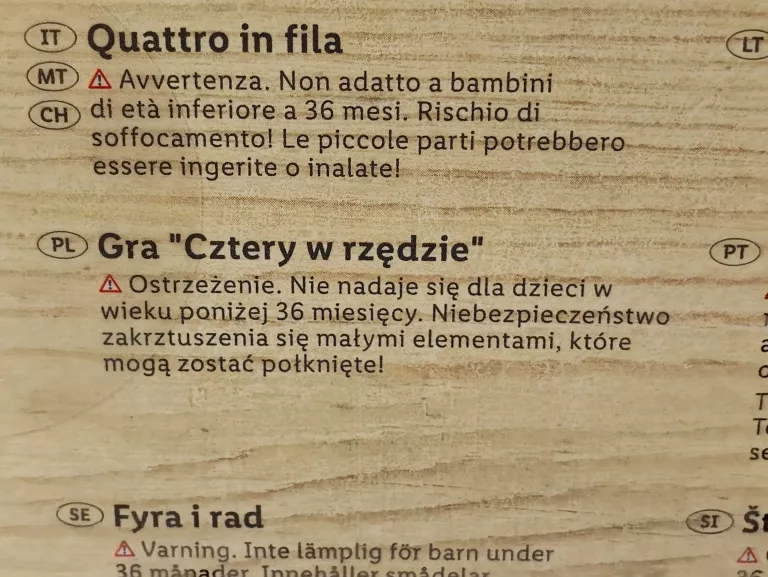 DREWNIANE CZTERY W RZĘDZIE GRA PLAYTIVE
