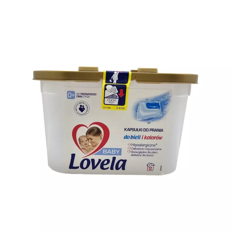 LOVELA KAPSUŁKI BIAŁE I KOLOR DO PRANIA DZIECI 12 SZT
