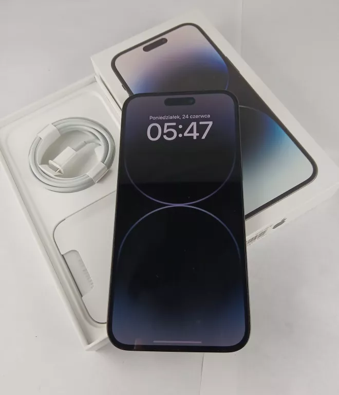 TELEFON IPHONE 14 PRO MAX 128GB KOMPLET 91% KONDYCJA BATERII, Z PLUSA