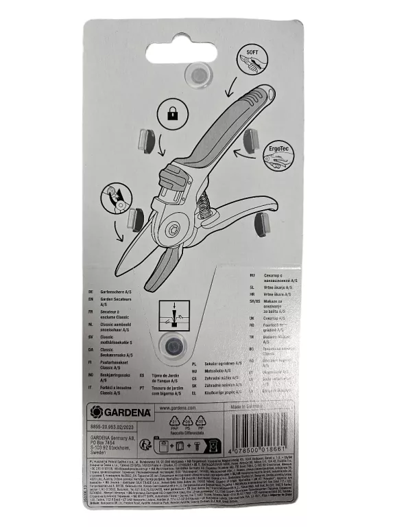 SEKATOR KOWADEŁKOWY OGRODOWY NOŻYCE RĘCZNY 18 MM GARDENA CLASSIC 8855-20