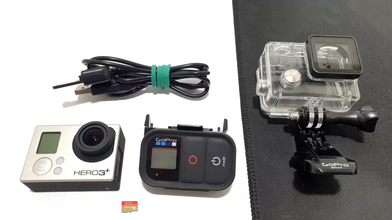 KAMERA SPORTOWA GOPRO HERO 3+ FULL HD +PILOT Z ŁADOWARKĄ +WODOODPORNE ETUI