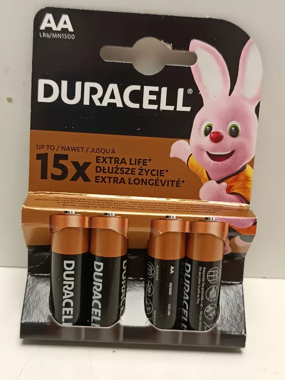 BATERIA ALKALICZNA DURACELL AA (R6) 4 SZT.