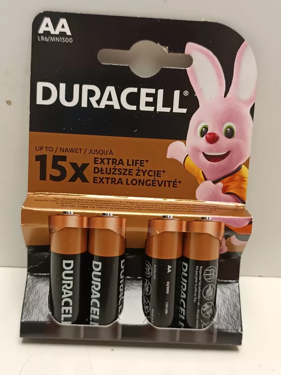 BATERIA ALKALICZNA DURACELL AA (R6) 4 SZT.