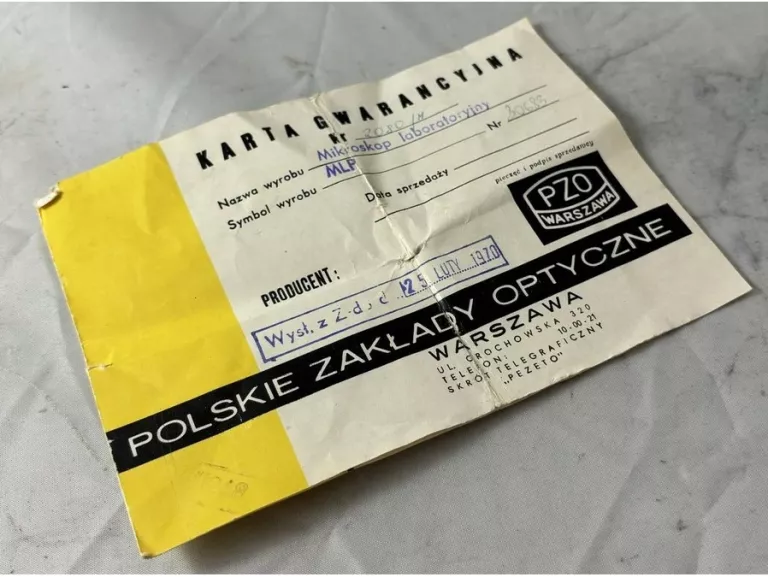 MIKROSKOP ZABYTKOWY PZO MBP 2