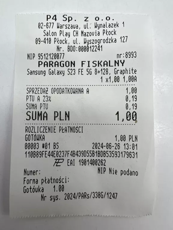 SAMSUNG S23 FE 5G 8/128 GB PLOMBA GWARANCJA BEZ BLOKAD !!!