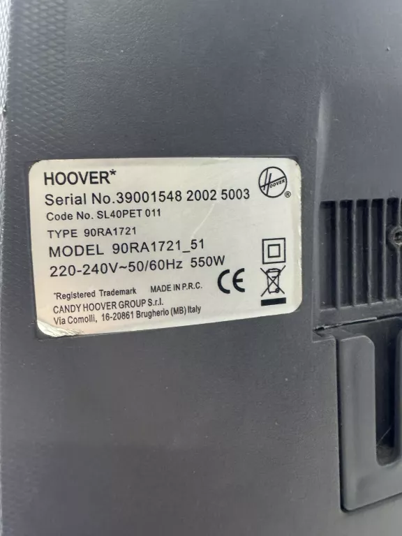 ODKURZACZ HOOVER 09RA1721