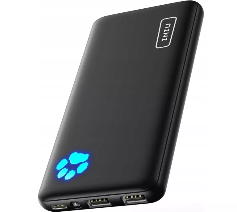 POWERBANK SLIM 10000MAH 2 X USB USB-C Z LATARKĄ