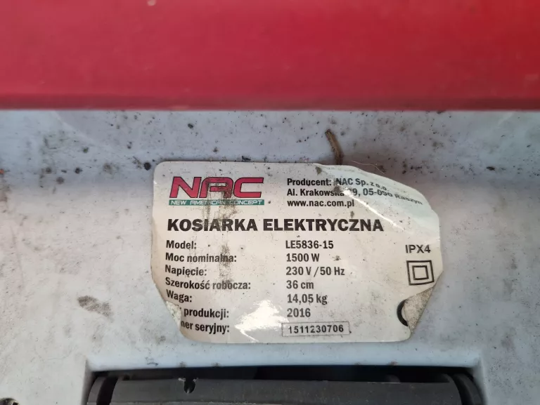 KOSIARKA ELEKTRYCZNA NAC LE 5836-15