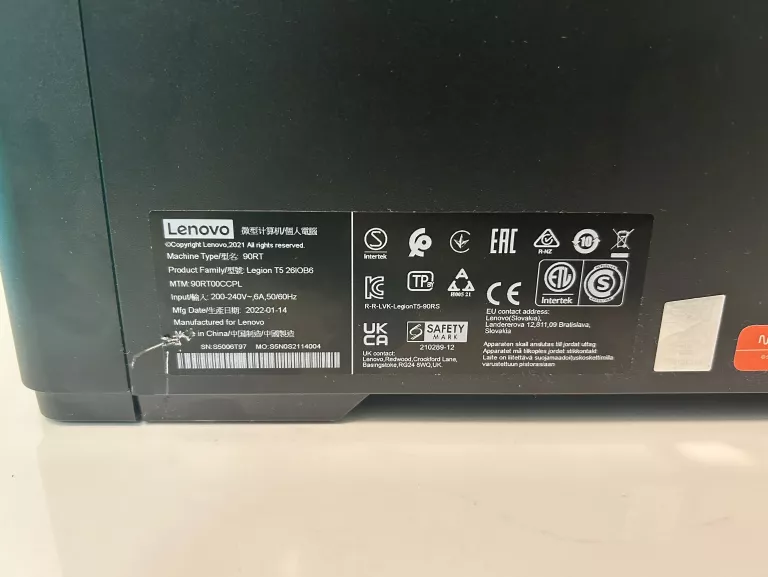 LENOVO LEGION T5 26IOB6 I5-11400F/16GB/512 GB SSD/RTX 3060 FV