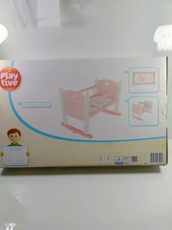 PLAYTIVE DREWNIANA KOŁYSKA DLA LALEK