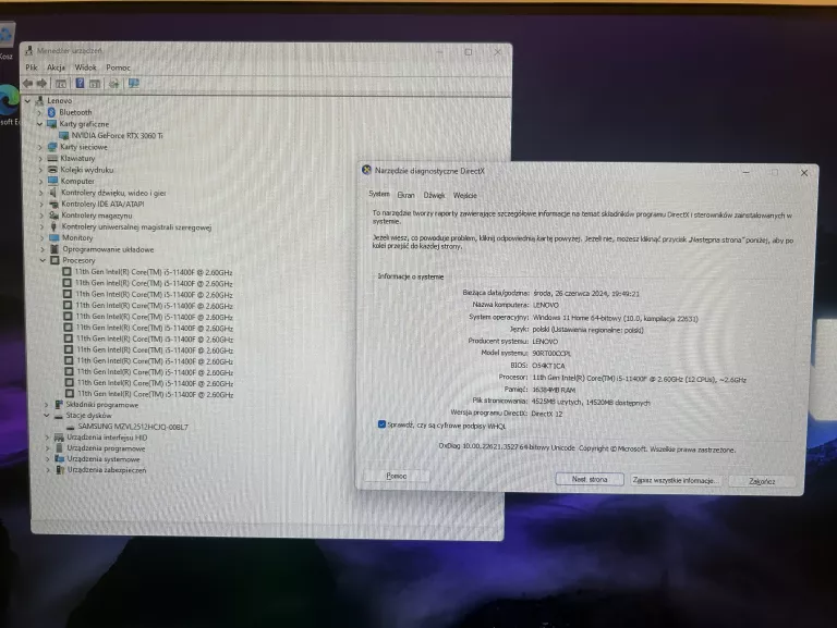 LENOVO LEGION T5 26IOB6 I5-11400F/16GB/512 GB SSD/RTX 3060 FV