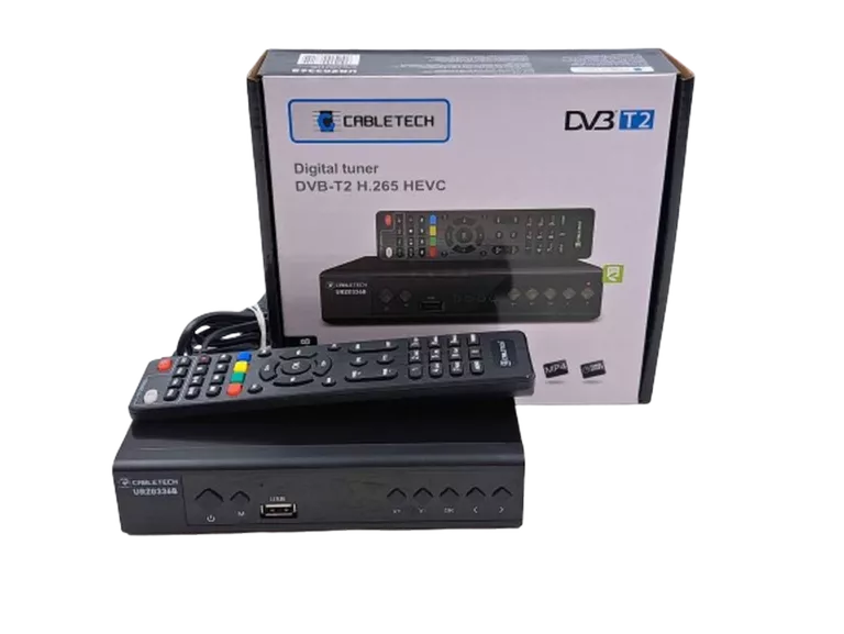 DEKODER CABLETECH URZ0336B DVB-T2 H.265 HEVC GW 05.2026!