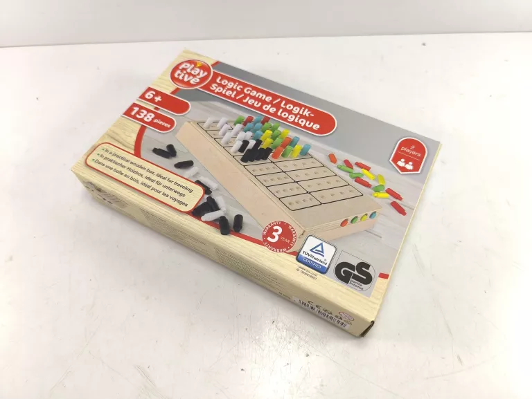 PLAYTIVE DREWNIANA ZABAWKA EDUKACYJNA MOTORYCZNA WBIJAK