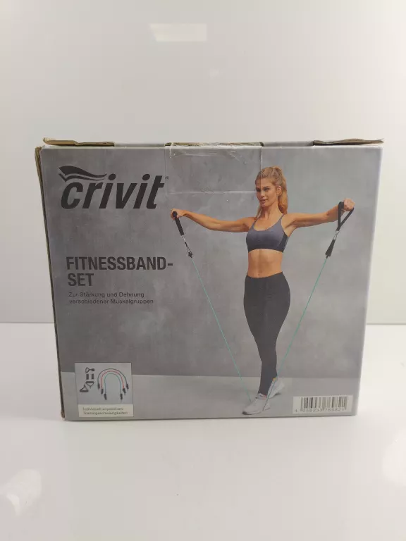ZESTAW GUM DO FITNESU Z UCHWYTAMI - CRIVIT