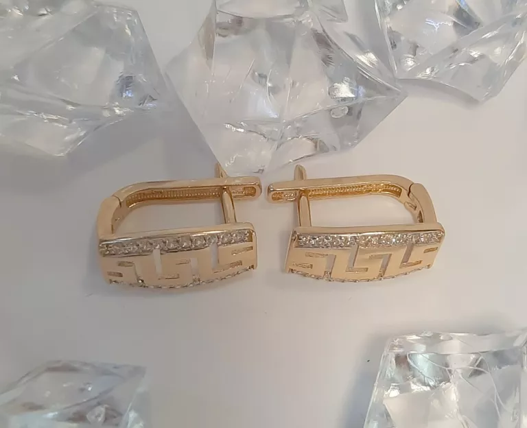 ZŁOTE KOLCZYKI GRECKI WZÓR 2,93G